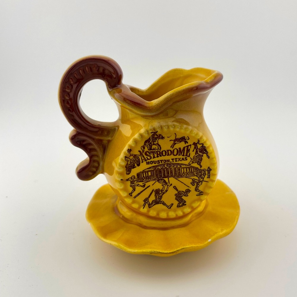 Vintage Houston Astrodome Miniature Ceramic Souvenir Pitcher